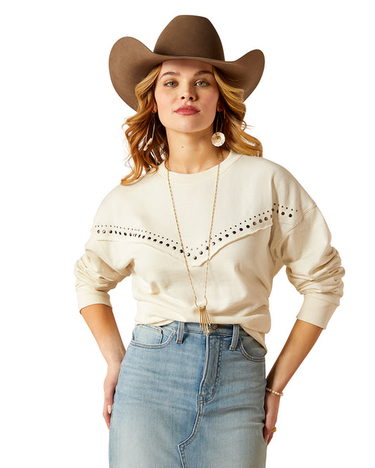 Women's Moonstone Sweatshirt by Ariat from Skip’s Western Outfitters | ARI-10053961-XS-WHISPER-WHITE