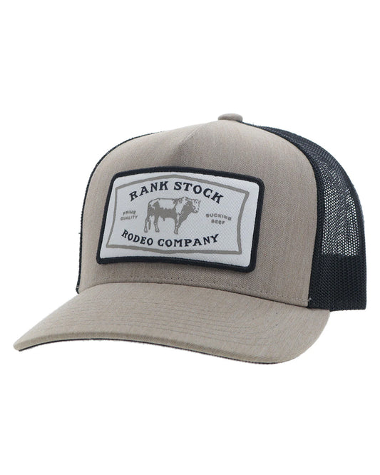 Rank Stock Trucker Hat by Hooey from Skip’s Western Outfitters | HOO-2461T-TNBK-OSFA-TAN/BLACK