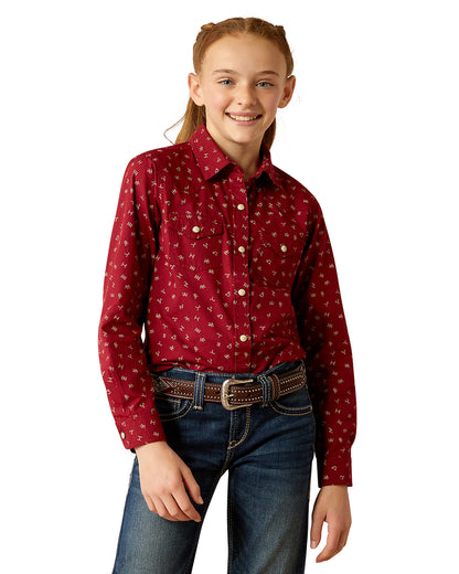 Kids' Red Ranch Shirt by Ariat from Skip’s Western Outfitters | ARI-10052469-XS-BROWN