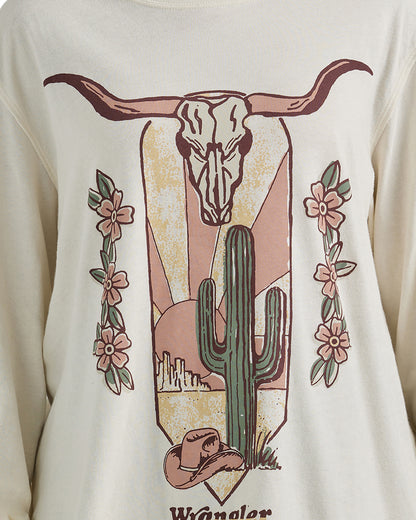 Women's Graphic Long Sleeve Oversized Fit T-Shirt