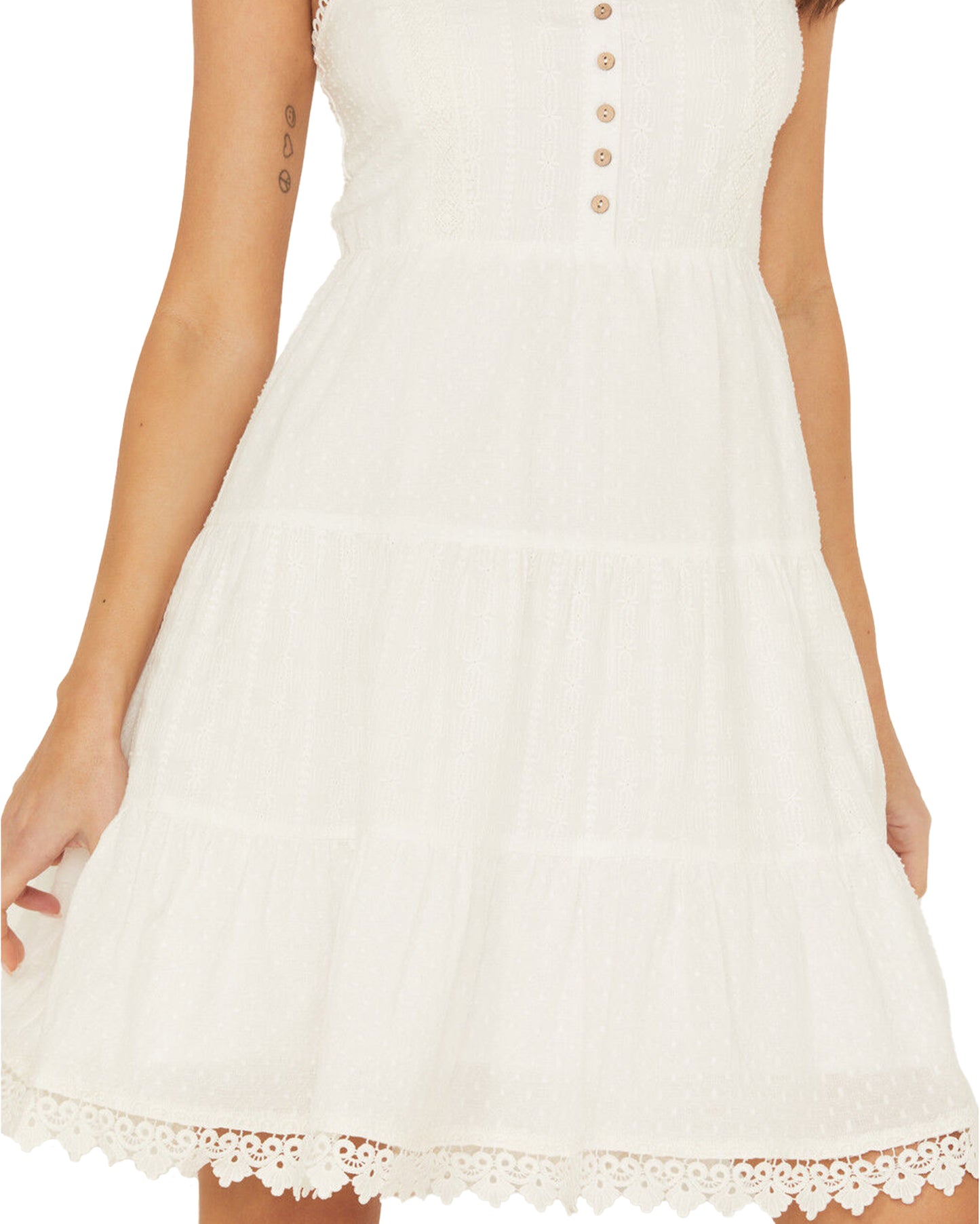 Women's Linen Ruffle Dress