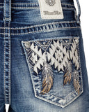 Women's Feather Aztec Jeans