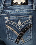 Women's Velvet X Mid Rise Boot Cut Jeans