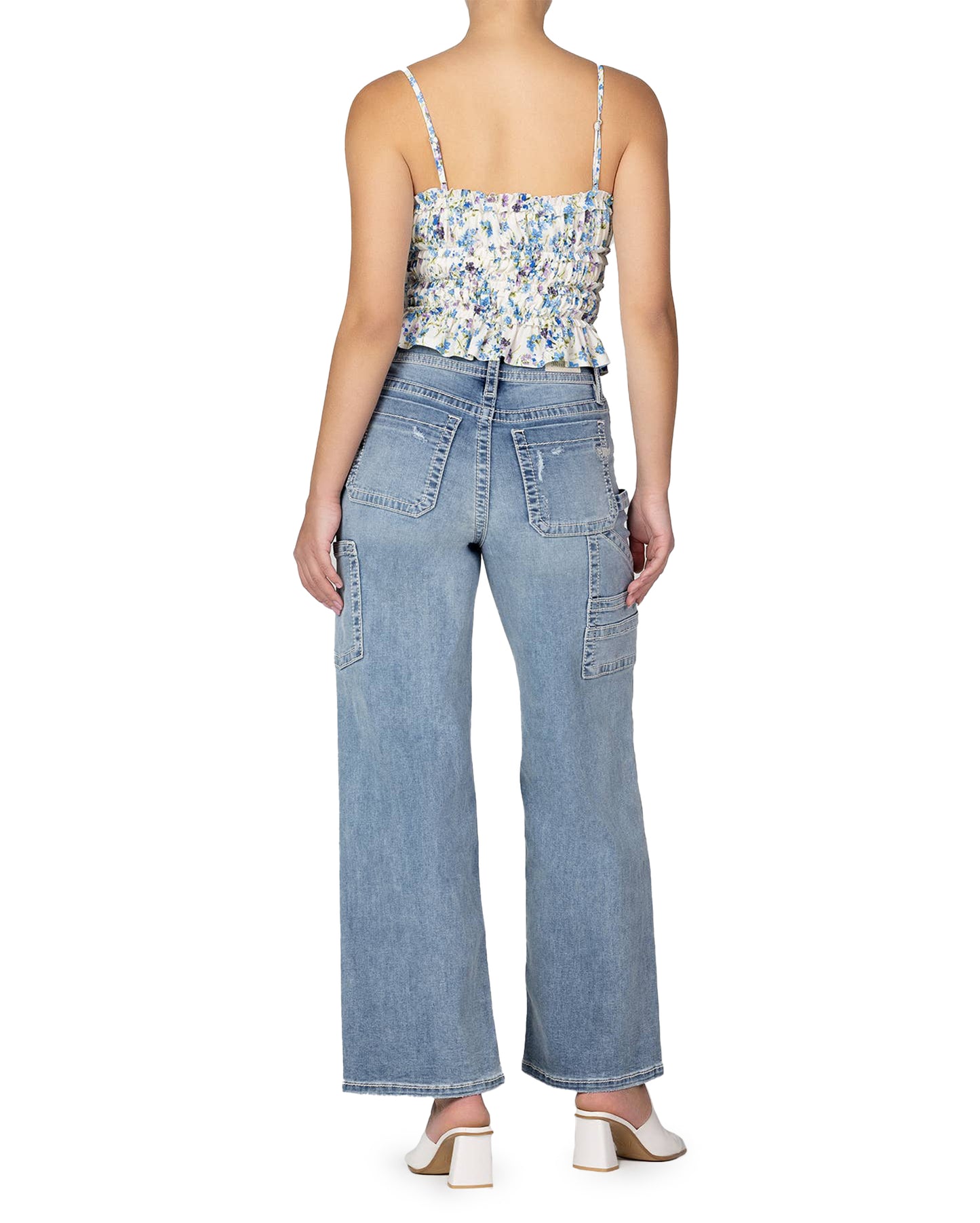 Women's Ruffle Trim Crop Top