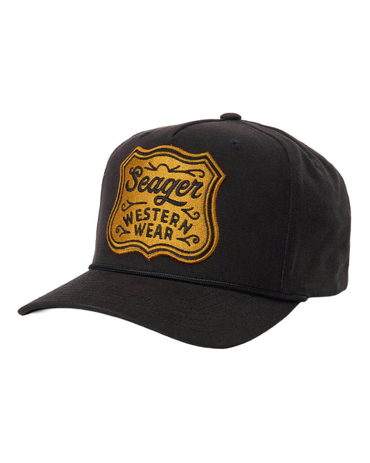 Badge Snapback - Mhsu26Bdgeblk by Seager from Skip’s Western Outfitters | SEA-MHSU26BDGEBLK-O/S-BLACK