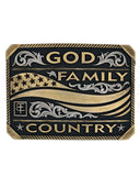 God Family Country Squared Warrior Collection Attitude Buckle