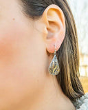 Women's Cradled Cactus Teardrop Earrings