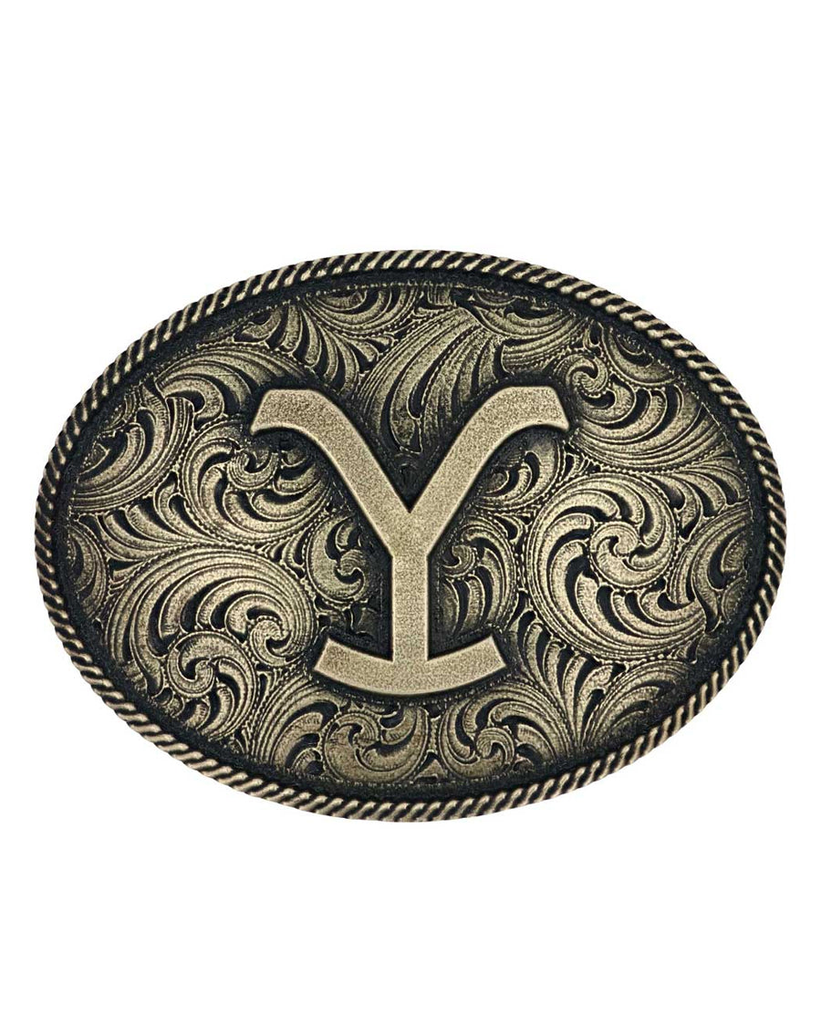 The Yellowstone Y Filigree Oval Belt Buckle – Skip's Western Outfitters