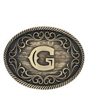 Filigree Initial "G" Belt Buckle