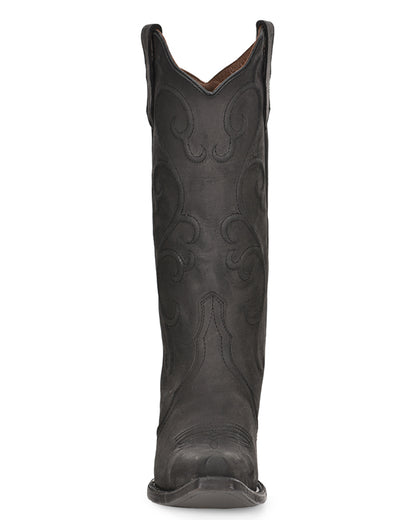 Corral L6012 Women's Handcrafted Snip Toe Cowgirl Boots in Black at Skip's Western Outfitters