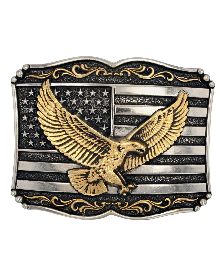 Soaring Liberty Attitude Buckle by Montana Silversmiths from Skip’s Western Outfitters | MON-a952-O/S