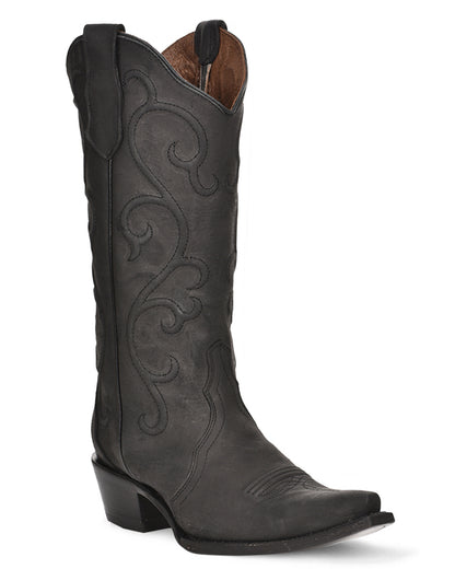 Corral L6012 Women's Handcrafted Snip Toe Cowgirl Boots in Black at Skip's Western Outfitters