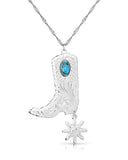 Women's Chiseled Boots & Spurs Turquoise Necklace