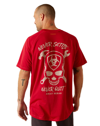 Men's Rebar Heat Fighter Jolly Wrencher T-Shirt by Ariat from Skip’s Western Outfitters | ARI-10048971-SML-JESTER-RED