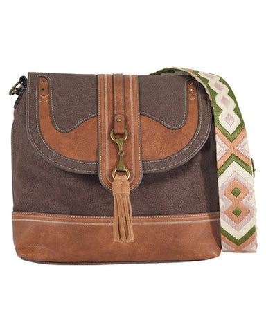 Women's Textured and Accented Crossbody Bag