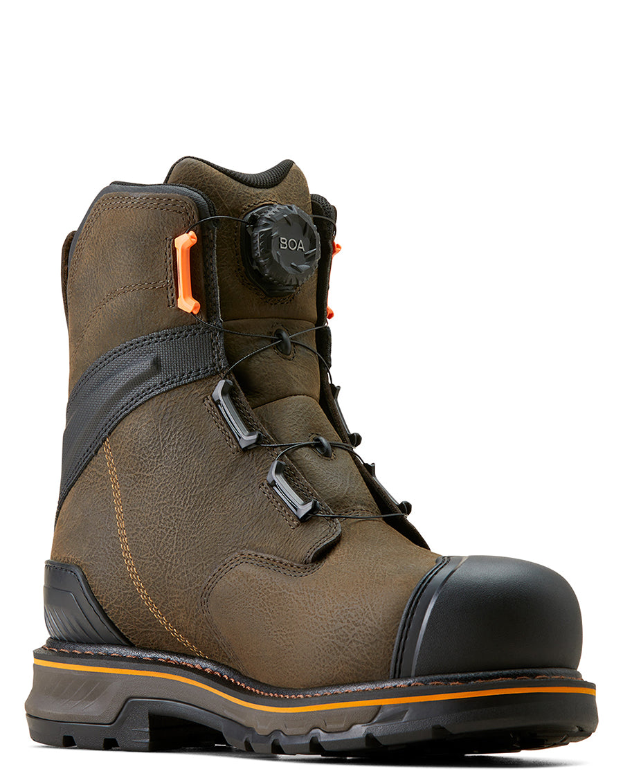 Men's Stump Jumper 8" BOA Waterproof Composite Toe Work Boots by Ariat from Skip’s Western Outfitters | ARI-10048059-080-D