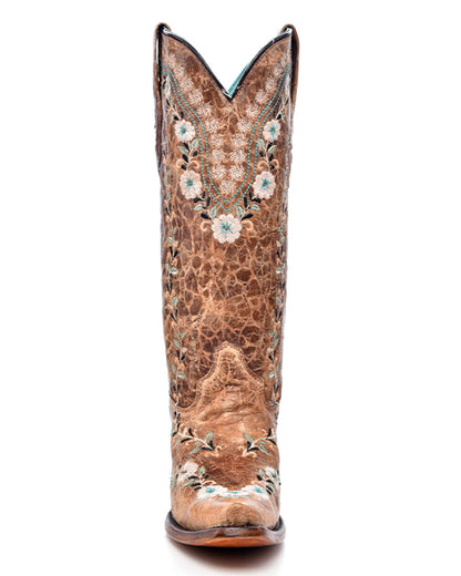 Corral A4439 Women's Handcrafted Snip Toe Cowgirl Boots in Brown at Skip's Western Outfitters