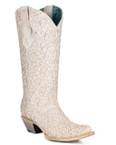 Women's Glitter Overlay Triad Western Boots