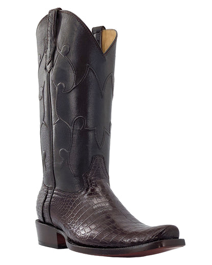 Men's Chocolate Exotic Western Boots by R Watson from Skip’s Western Outfitters | RWATSON-RW9001-1-090-B