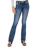 Women's Leather Stripes and Stars Bootcut Jeans