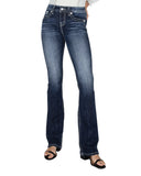 Women's Quilted Cow Print Bootcut Jeans