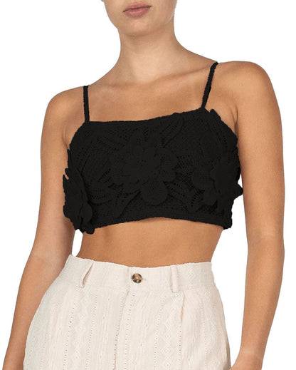 Women's All Over Crochet Crop Top
