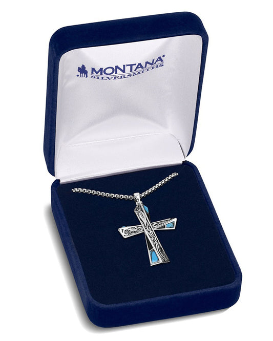 Still Waters Turquoise Cross Necklace - Nc6517