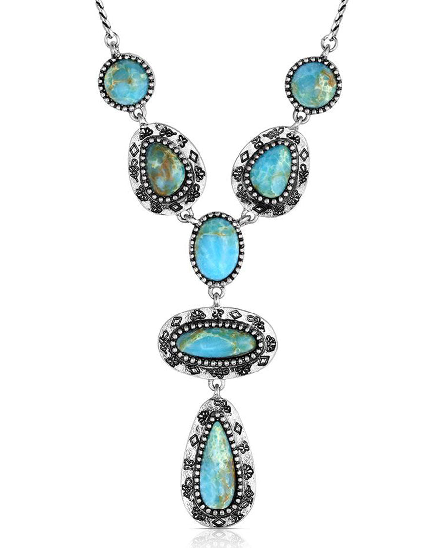 Bold Horizon Turquoise Necklace - Anc6563