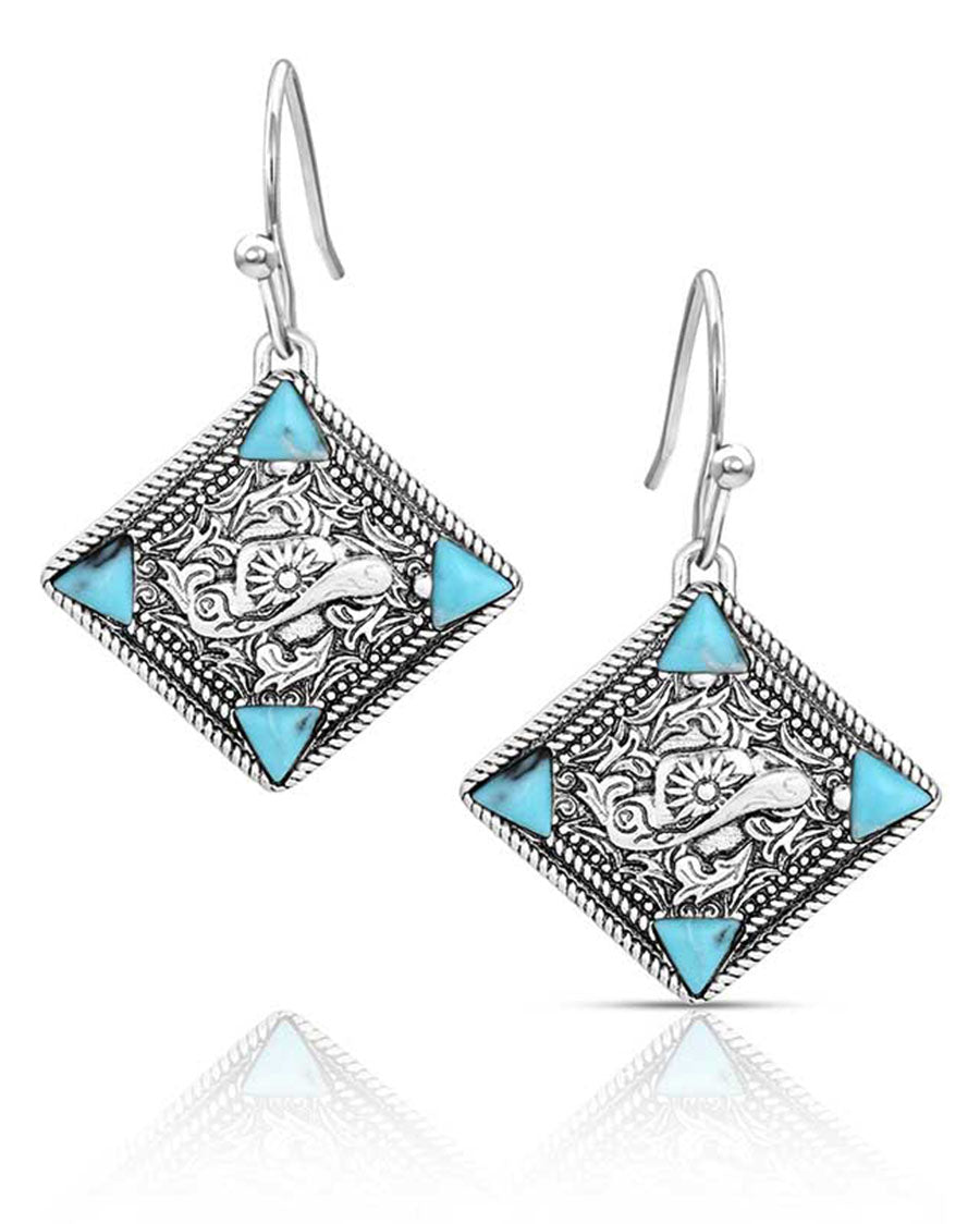 Bluebell Charm Turquoise Earrings - Er6536