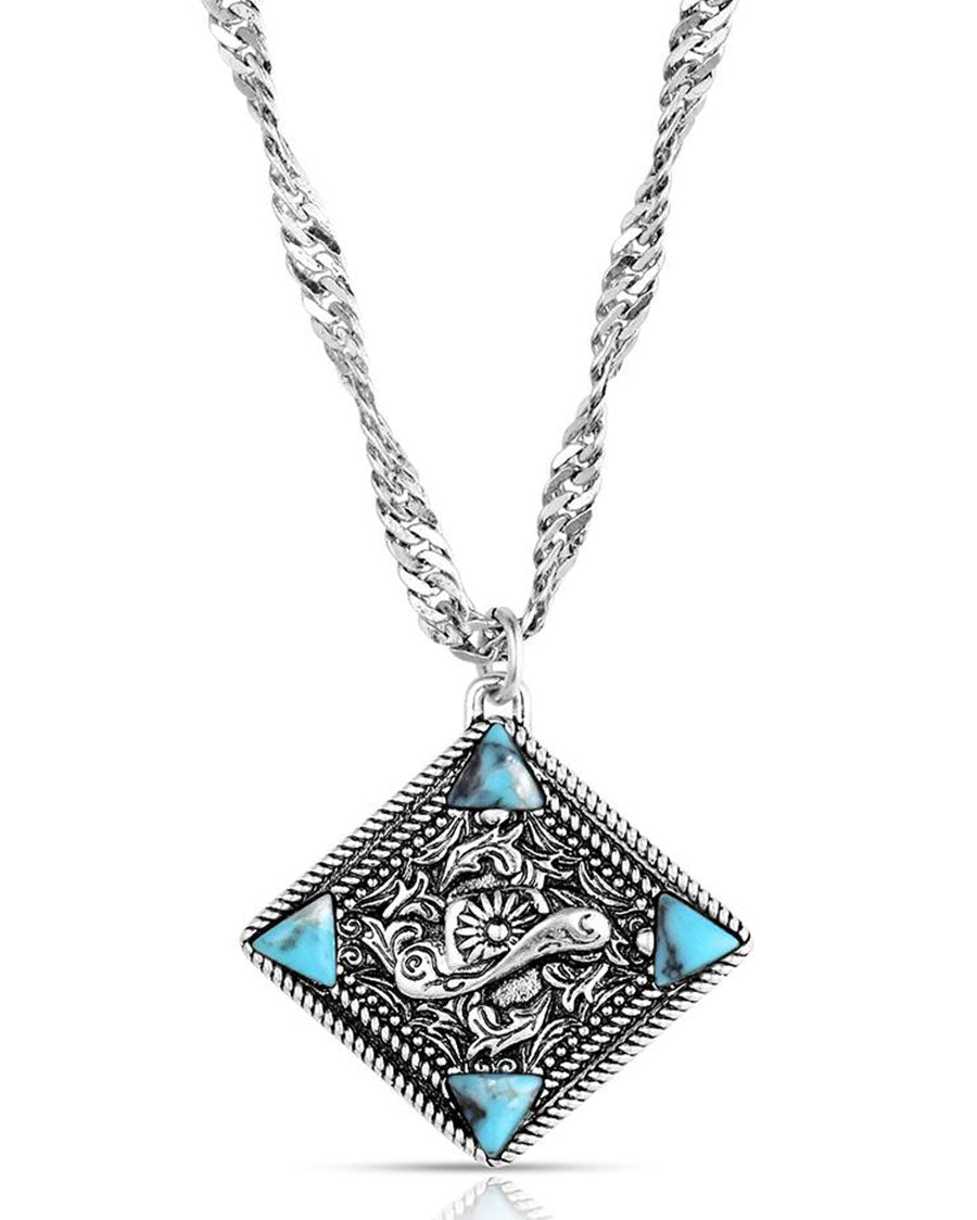 Bluebell Charm Turquoise Necklace - Nc6536