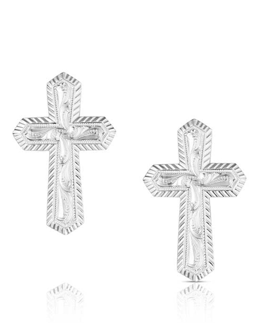 Steadfast Faith Cross Earrings - Er6583