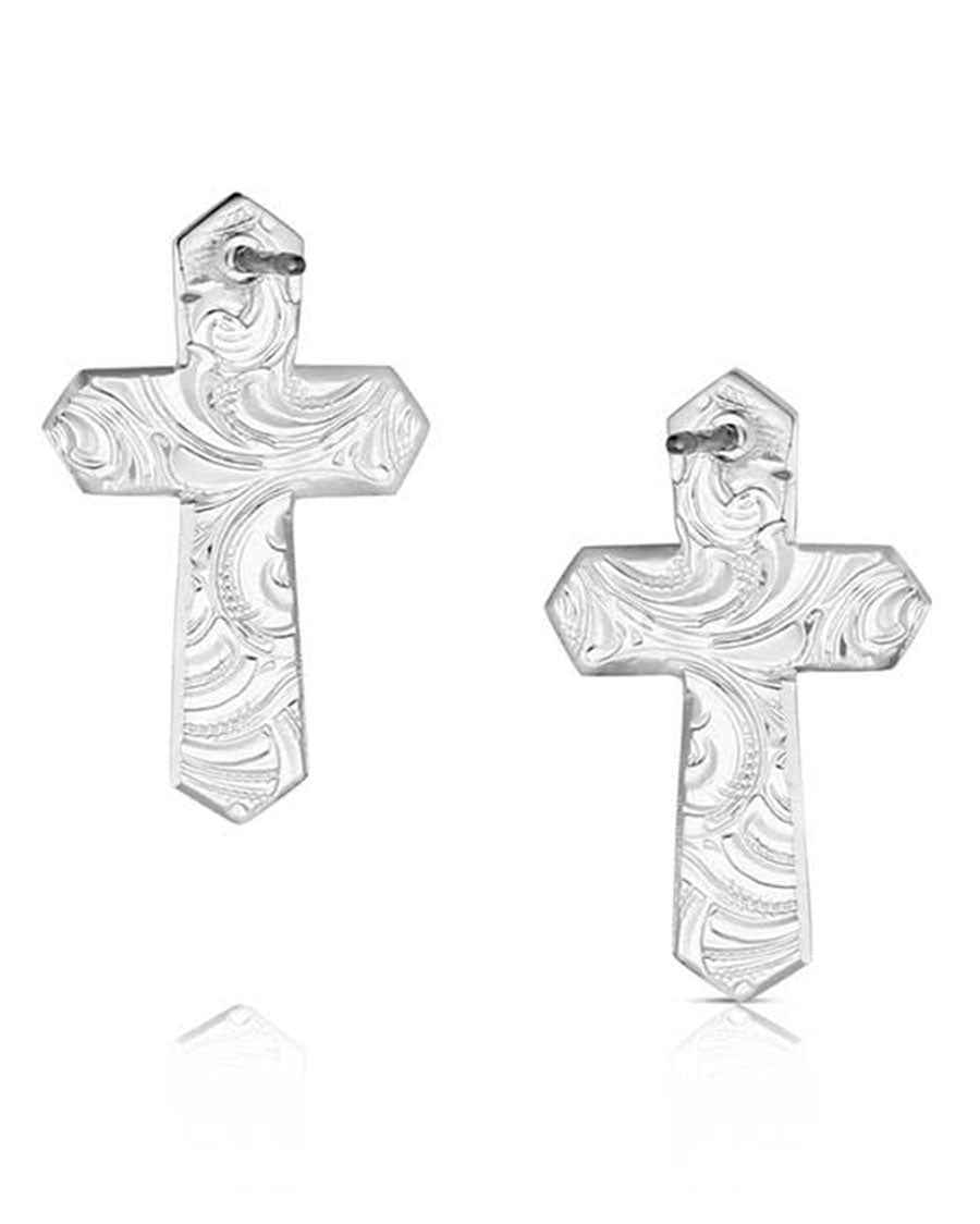 Steadfast Faith Cross Earrings - Er6583