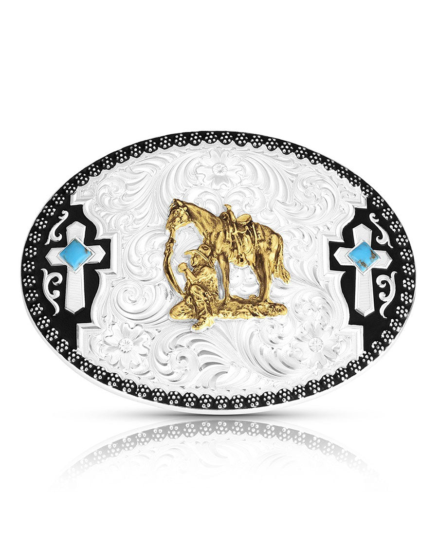 Undeniable Faith Buckle With Praying Cowboy - 58610-456
