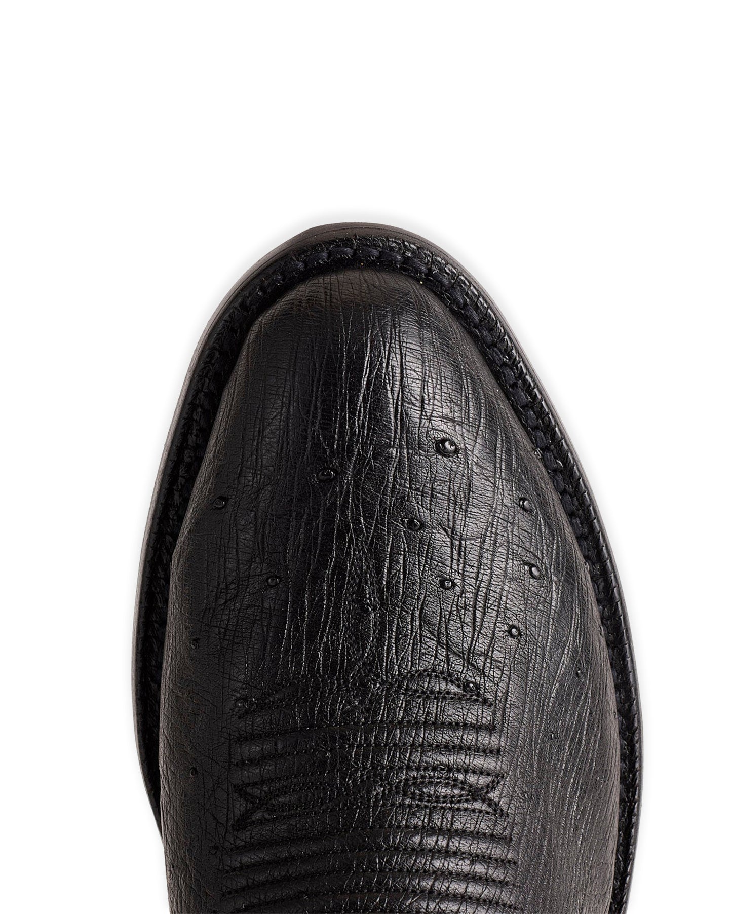 Mens Nathan Smooth Ostrich Boots - Black Cherry