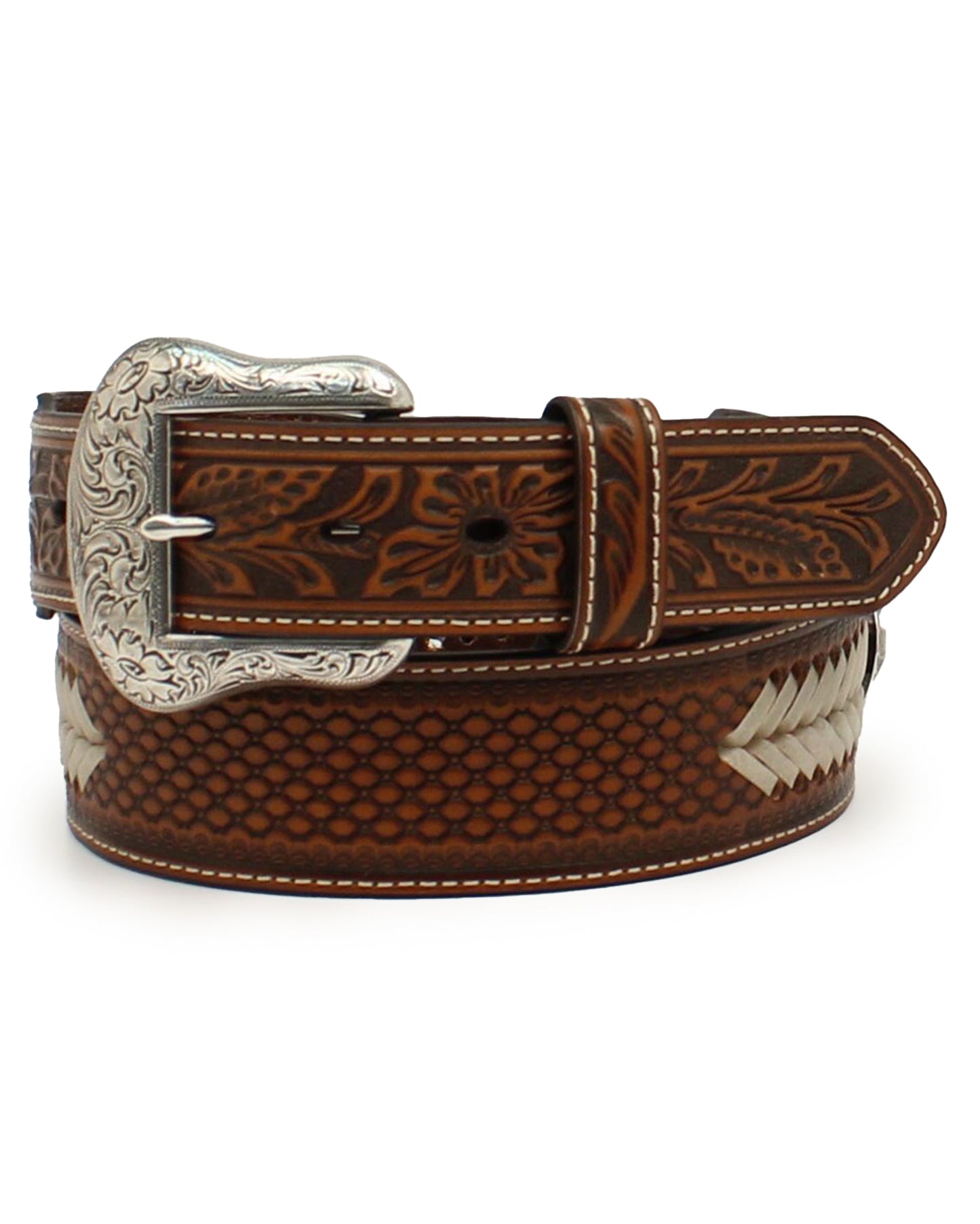 Tooled Floral Belt by Nocona from Skip’s Western Outfitters | MFW-N210004208-32
