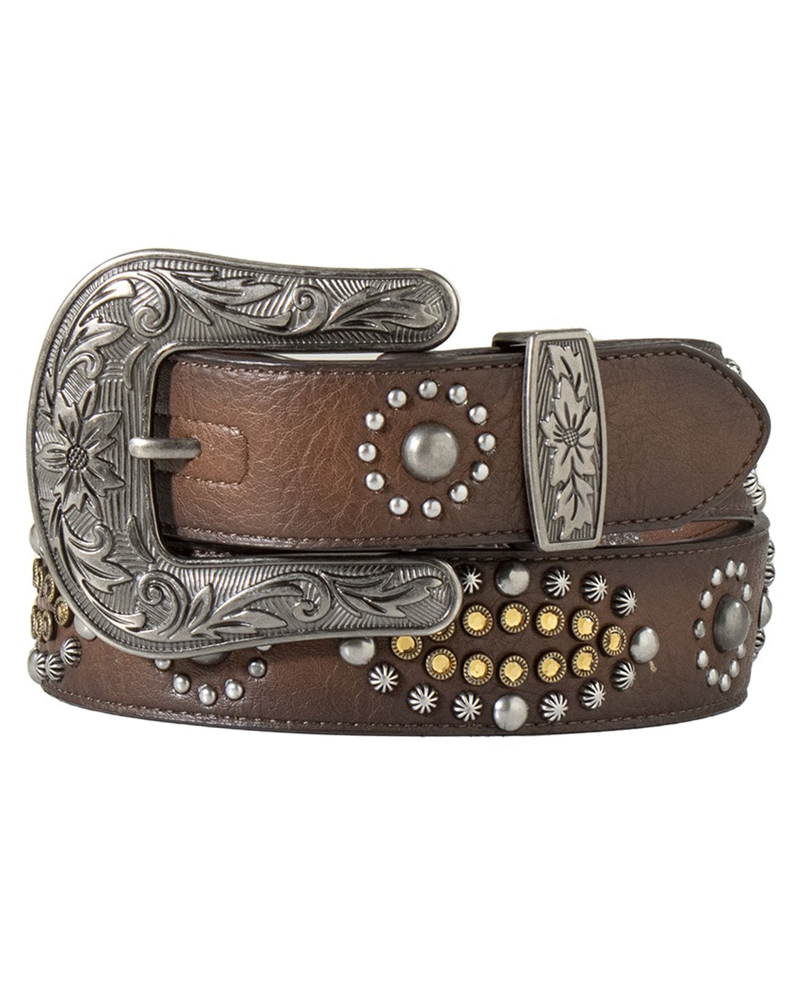 Ladies' Silver Studded Belt by Nocona from Skip’s Western Outfitters | MFW-N320000302-L