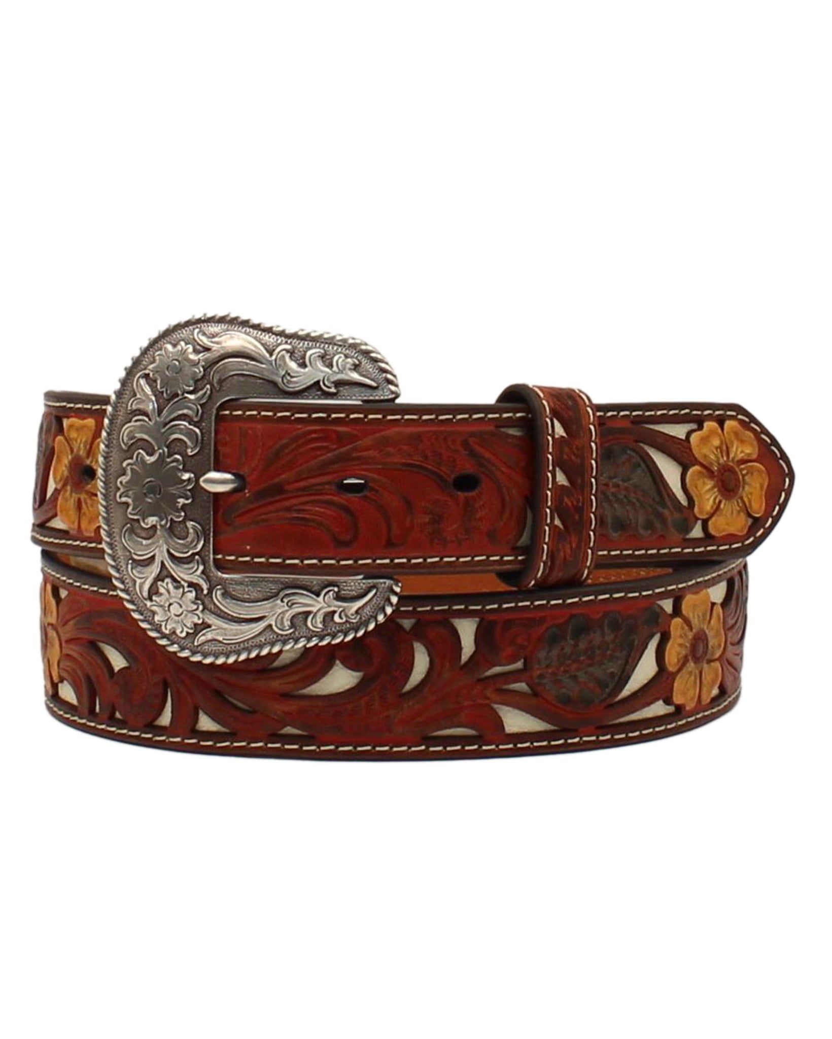 Women's Floral Overlay Belt by Nocona from Skip’s Western Outfitters | MFW-N320003504-L