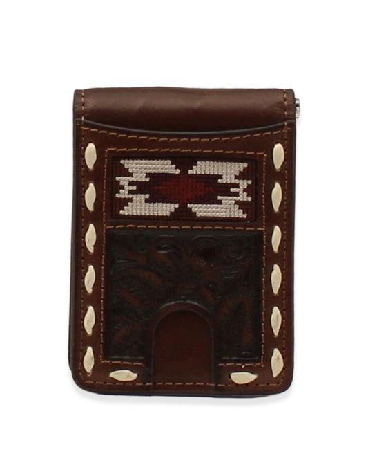 Southwest Inlay Bifold Money Clip Wallet