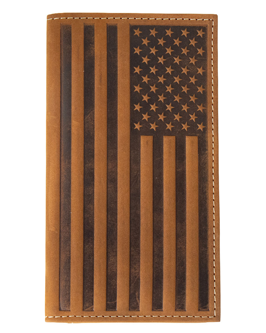 Men's Embossed American Flag Rodeo Wallet - N500044102 by MFW from Skip’s Western Outfitters | MFW-N500044102-O/S