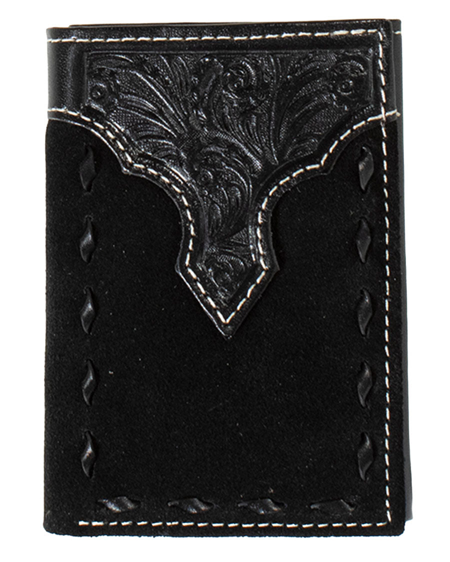 Floral Embossed Trifold Wallet - N500046001 by Nocona from Skip’s Western Outfitters | MFW-N500046001-O/S-BLACK