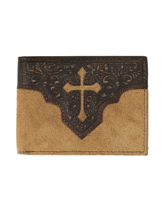 Cross Engraved Bifold Wallet