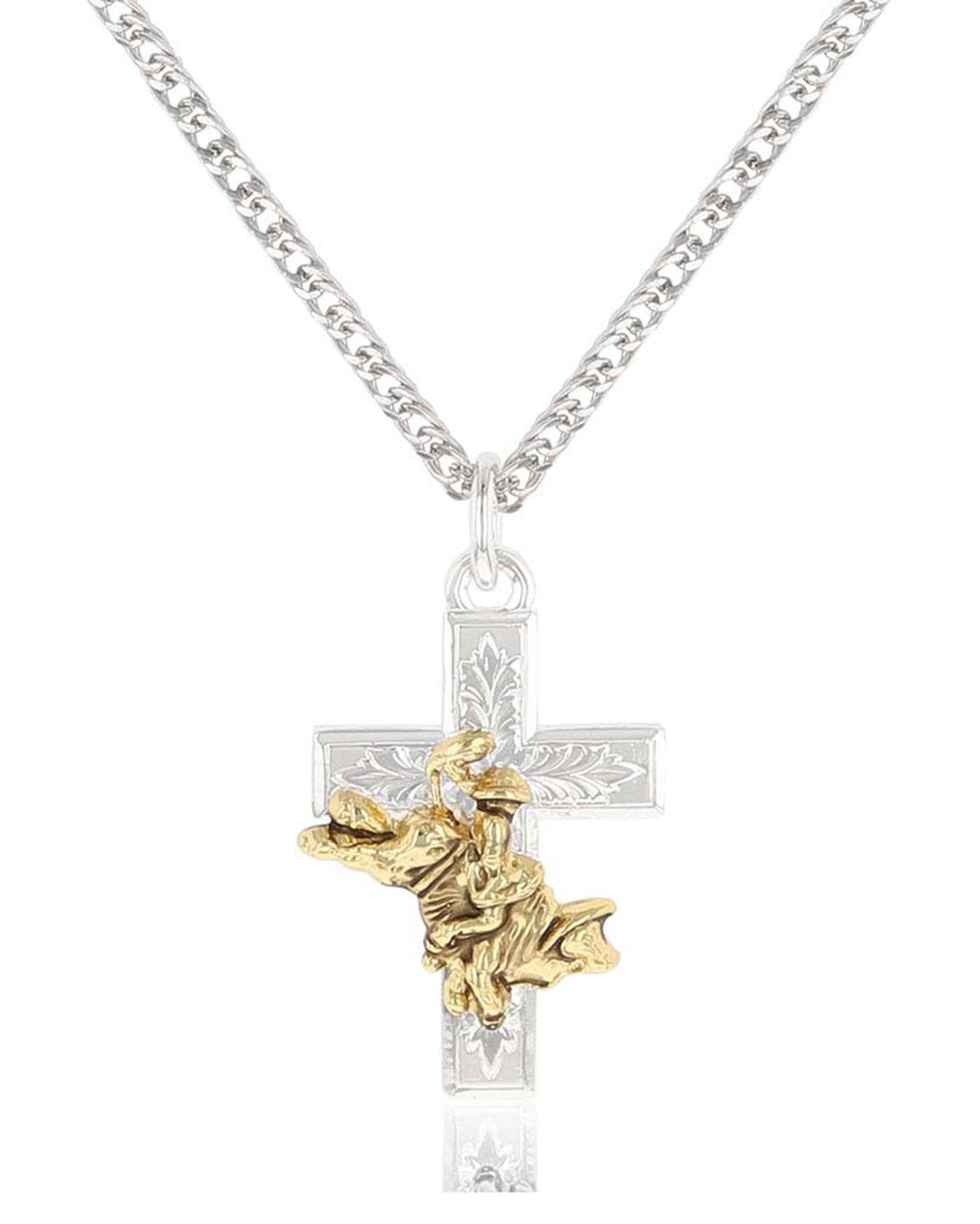Bullrider Cross Necklace by Montana Silversmiths from Skip’s Western Outfitters | MON-NC37-O/S-REG