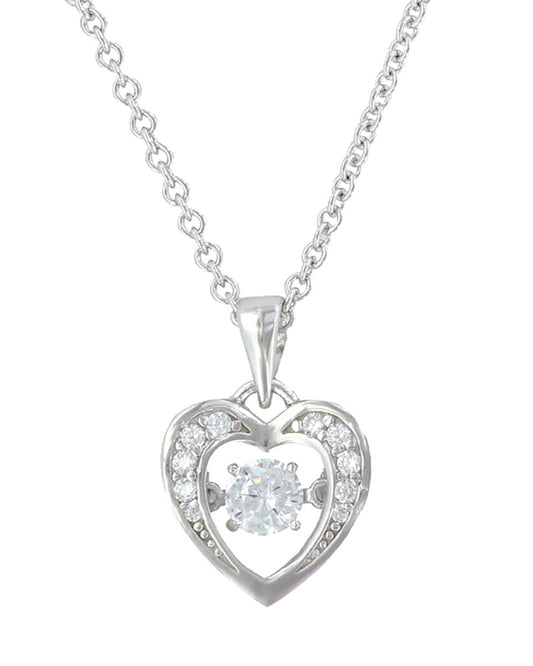 Let's Dance A Little Dance Heart Necklace by Montana Silversmiths from Skip’s Western Outfitters | MON-NC3868-O/S