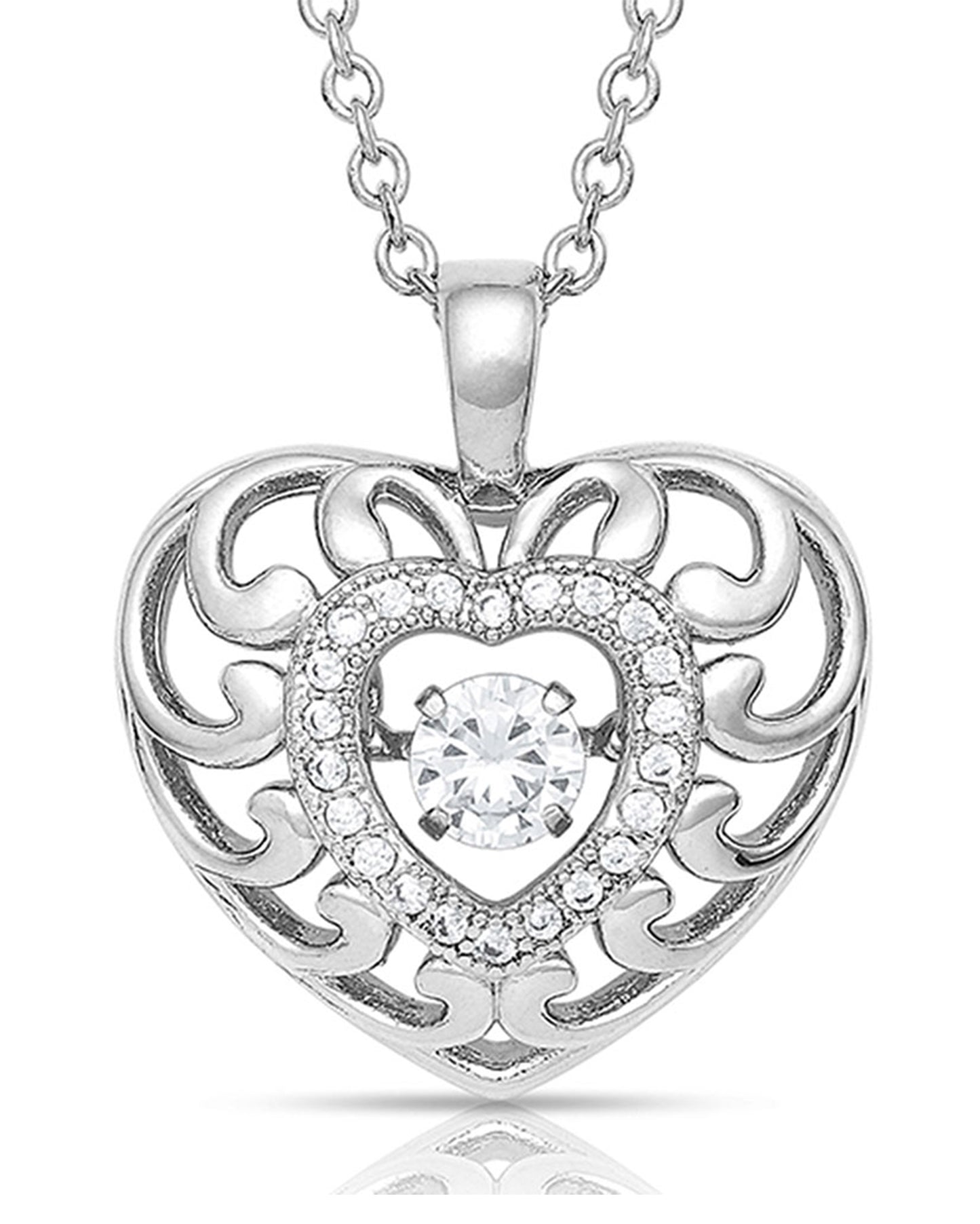 Waves Of Love Heart Necklace by Montana Silversmiths from Skip’s Western Outfitters | MON-NC4760-O/S-REG