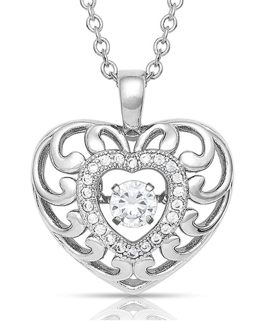 Waves Of Love Heart Necklace by Montana Silversmiths from Skip’s Western Outfitters | MON-NC4760-O/S-REG