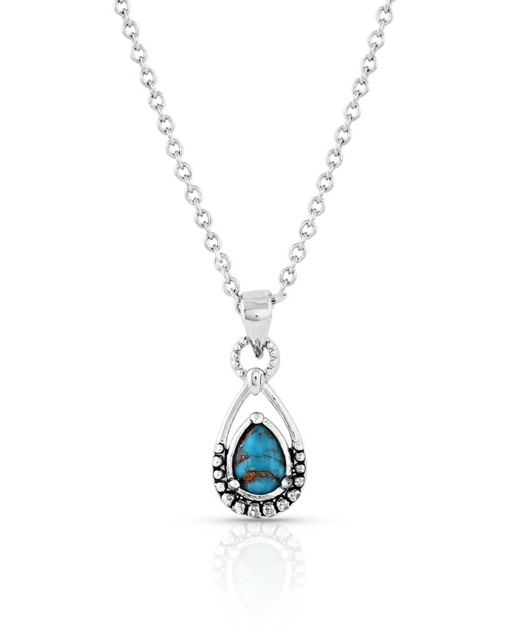 Touch of Turquoise Teardrop Necklace by Montana Silversmiths from Skip’s Western Outfitters | MON-NC5123-O/S-REG