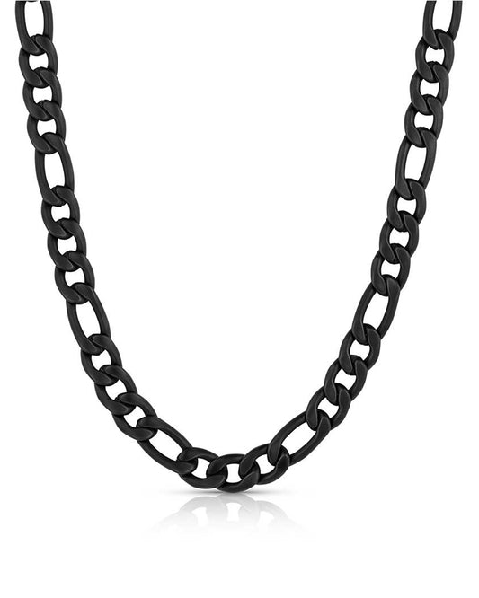 Midnight Onyx Figaro Chain Necklace by Montana Silversmiths from Skip’s Western Outfitters | MON-NC6093-O/S