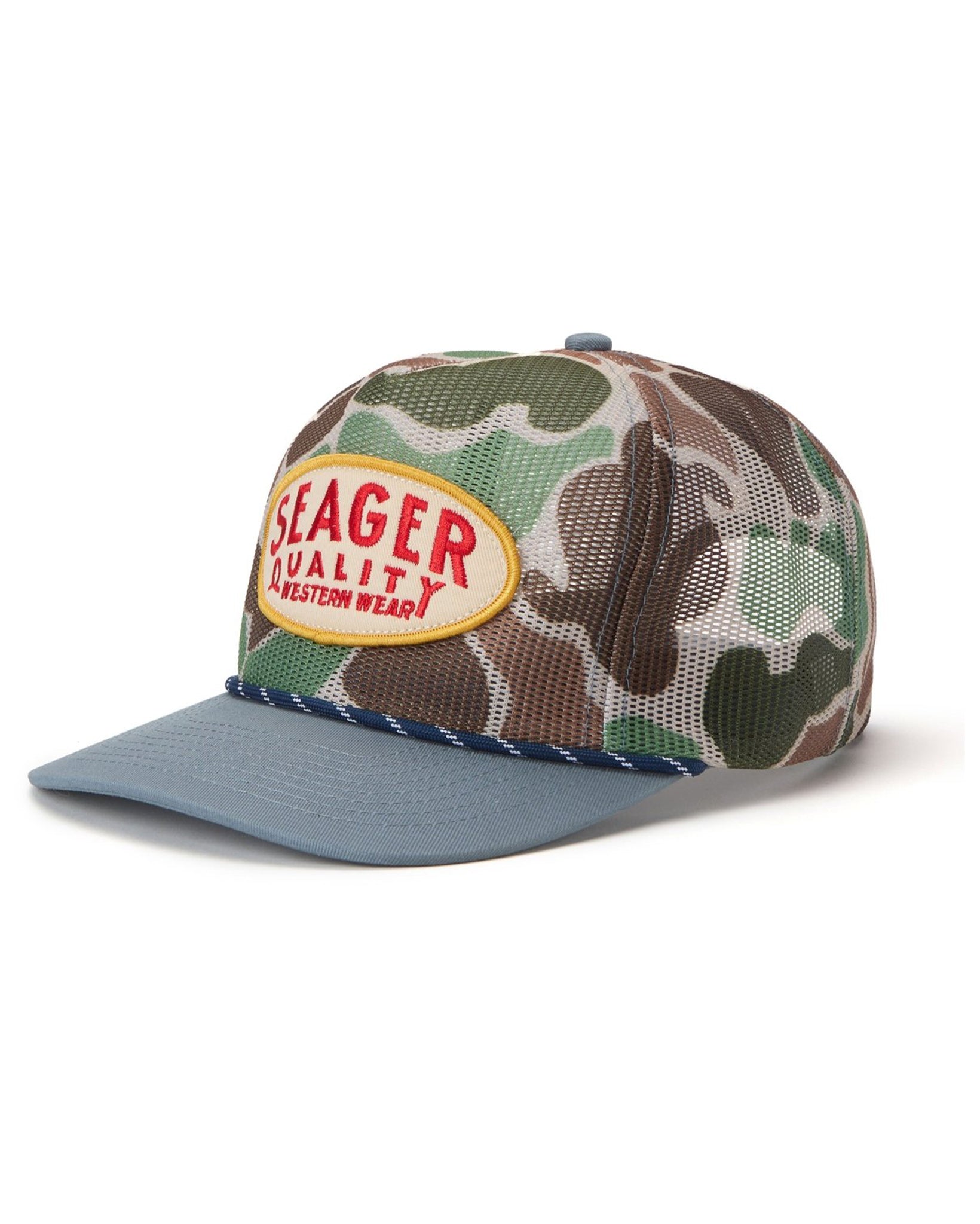 Old Town All Mesh Snapback Cap by Seager from Skip’s Western Outfitters | SEA-MHSP25OLDMESHCAMO-O/S-CAMO