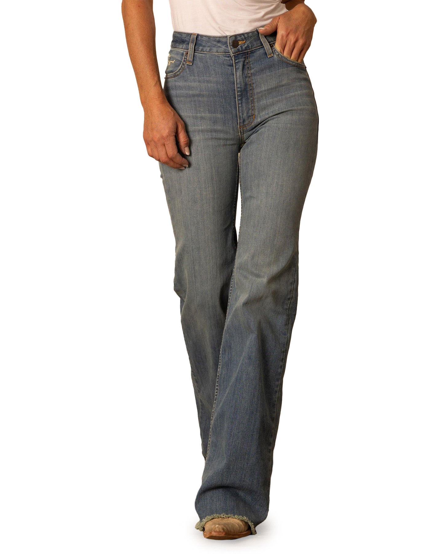 Kimes Ranch Women's Olivia High Rise Wide Leg Jeans in Blue at Skip's Western Outfitters