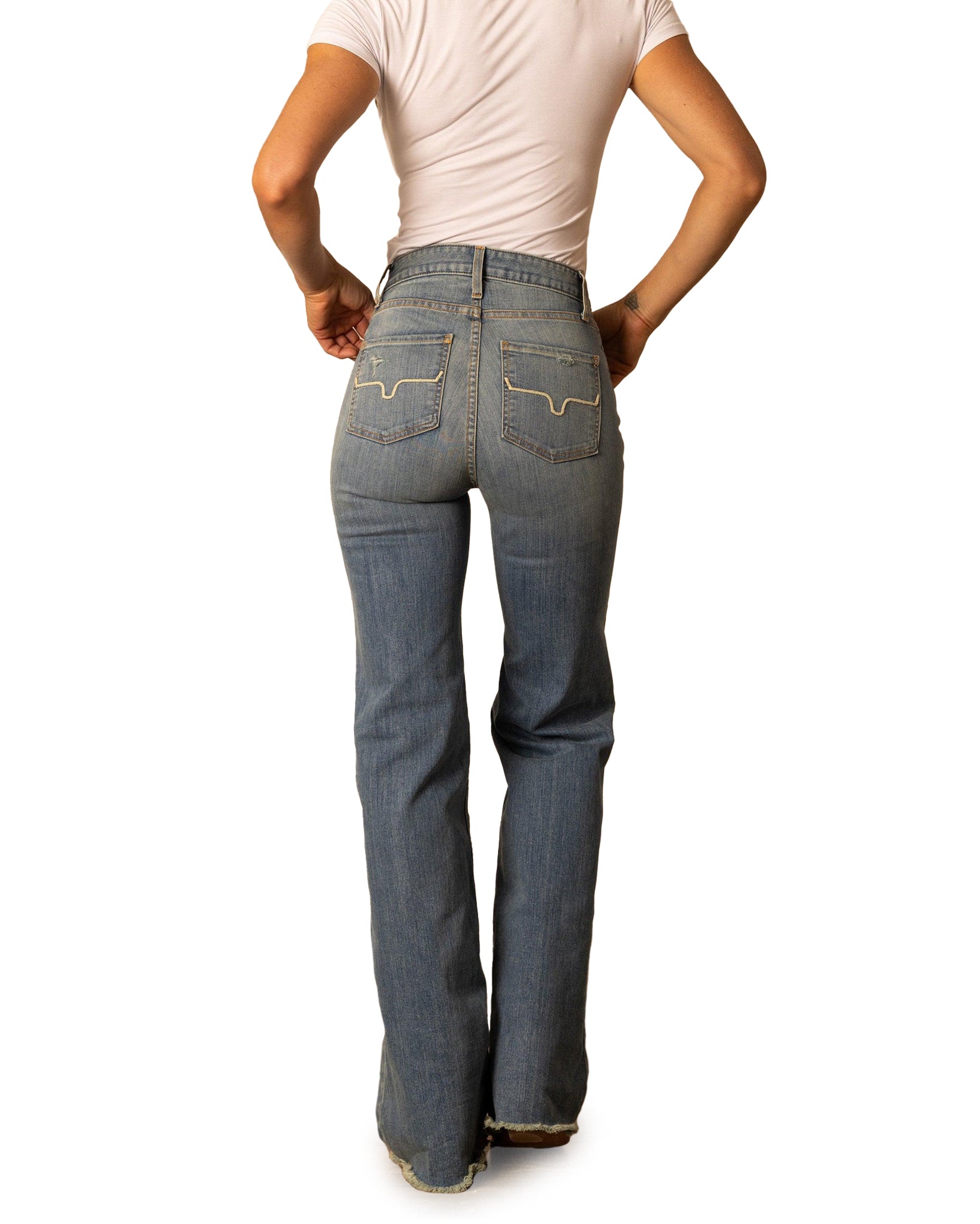 Kimes Ranch Women's Olivia High Rise Wide Leg Jeans in Blue at Skip's Western Outfitters